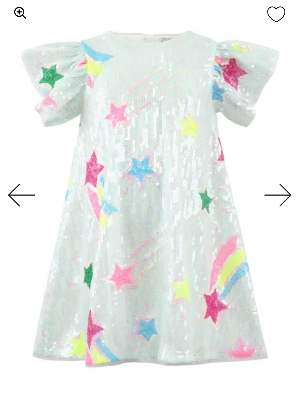 RAINBOW SHOOTING STAR SEQUIN DRESS